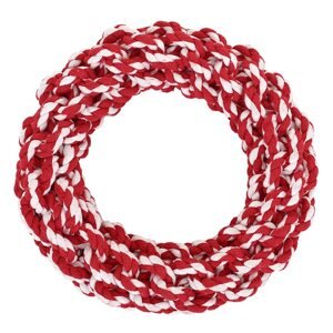 Přetahovadlo Reedog kruh červená, pletená hračka, 19 cm