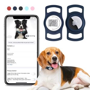 Smart TAG Airtag tartóval intelligens címke kutyáknak - kék