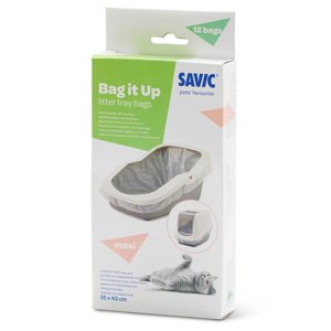 12db Bag it Up Litter Tray Bags, Maxi alátét kiegészítő tartozék Savic Nestor Impression "Flamingo" macskatoaletthez