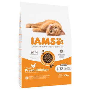 10kg IAMS for Vitality Kitten csirke száraz macskatáp 10% árengedménnyel