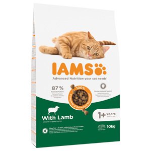 10kg IAMS for Vitality Adult bárány száraz macskatáp 10% árengedménnyel