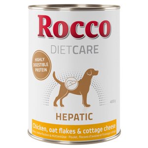 12x400g Rocco Diet Care Hepatic csirke, zabpehely & túró nedves kutyatáp