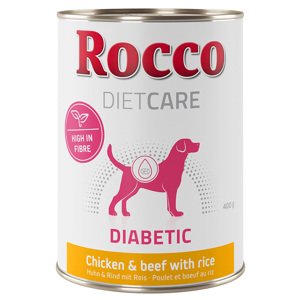 6x400g Rocco Diet Care Diabetic csirke, marha & rizs nedves kutyatáp