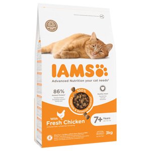 3kg IAMS Advanced Nutrition Senior Cat csirke száraz macskatáp 10% kedvezménnyel