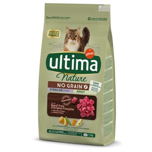 1,1kg Ultima Nature No Grain Sterilized marha macska száraztáp
