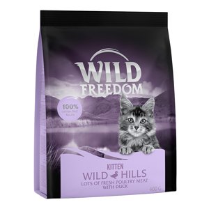 400g Wild Freedom Kitten "Wild Hills" - kacsa gabonamentes száraz kölyökmacskatáp