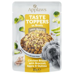 12x85g Applaws Taste Toppers húslében csirke & brokkoli nedves kutyatáp