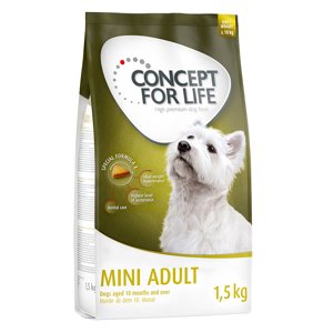 1,5kg Concept for Life Mini Adult száraz kutyatáp 15% árengedménnyel