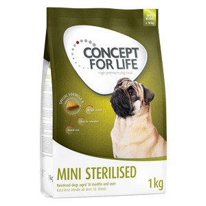 1kg Concept for Life Mini Sterilised száraz kutyatáp 15% árengedménnyel
