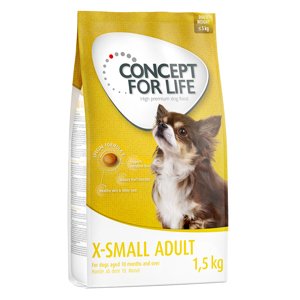 1,5kg Concept for Life X-Small Adult - gabonamentes száraz kutyatáp 15% árengedménnyel