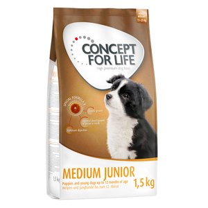 1,5kg Concept for Life Medium Junior száraz kutyatáp 15% árengedménnyel