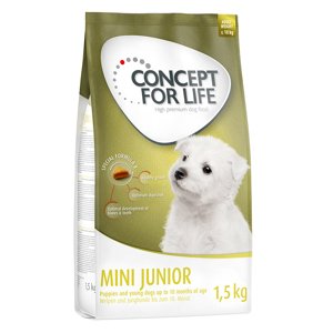 1,5kg Concept for Life Mini Junior száraz kutyatáp 15% árengedménnyel