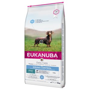 15kg Eukanuba Daily Care Weight Control Small/Medium Adult száraz kutyatáp 10% árengedménnyel