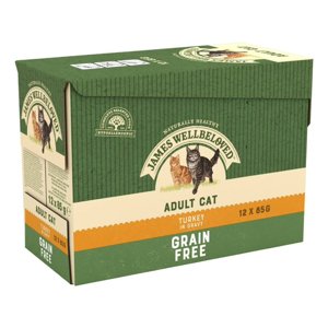 48x85g James Wellbeloved Adult Cat Grain Free pulyka nedves macskatáp
