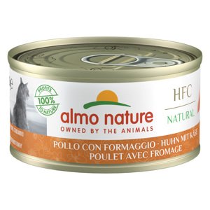12x70g Almo Nature HFC Natural csirke & sajt nedves macskatáp