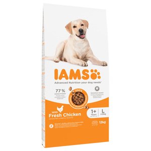 2x12kg IAMS for Vitality Dog Adult Large csirke száraz kutyatáp