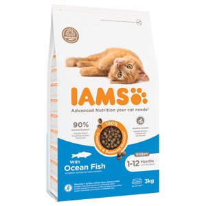 2x3kg IAMS for Vitality Kitten tengeri hal száraz macskatáp