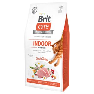 2x7kg Brit Care Grain-Free Indoor Anti-stressz - macskaeledel