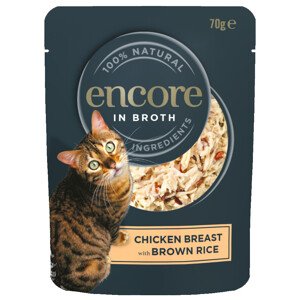 16x70g Encore Csirke & barna rizs tasakos nedves macskatáp