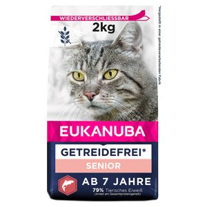 2kg Eukanuba Senior Grain Free lazac száraz macskatáp