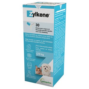2x30db Zylkene kapszula (< 10 kg) 75 mg étrend-kiegészítő kutyáknak, macskáknak