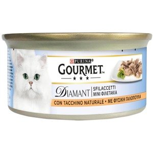 24x85g Gourmet Diamant Filé természetes pulykahússal nedves macskatáp
