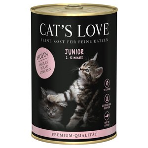 12x400g Cat's Love Junior csirke nedves macskatáp