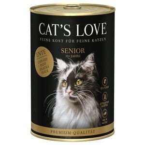 12x400g Cat's Love Senior kacsa nedves macskatáp