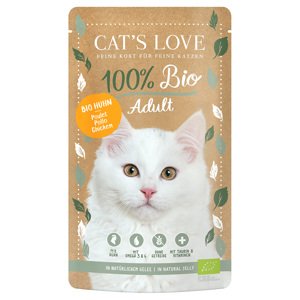 12x100g Cat's Love Bio Csirke nedves macskatáp