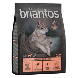 4x1kg Briantos Adult Light/Sterilised pulyka & burgonya - gabonamentes száraz kutyatáp