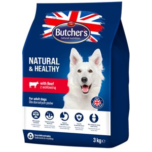 3kg Butcher's Natural & Healthy marha száraz kutyatáp
