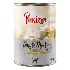 6x400g Purizon Single Meat Csirke & kamillavirág nedves kutyatáp