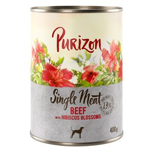 12x400g Purizon Single Meat Marha & hibiszkuszvirág nedves kutyatáp