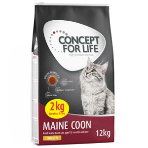 12kg10 + 2 kg ingyen!  Concept for Life macskatáp bónuszcsomagban száraz macskatáp- Maine Coon
