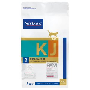 3kg Virbac Veterinary HPM Cat Kidney & Joint KJ2 száraz macskatáp