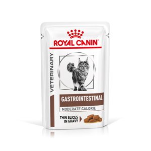 12x85g Royal Canin Veterinary Feline Gastrointestinal Moderate Calorie nedves macskatáp