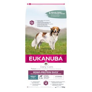 2x12kg Eukanuba Daily Care monoprotein kacsa száraz kutyatáp