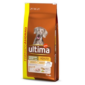 2x18kg Ultima Medium/Maxi Adult csirke & rizs száraz kutyatáp