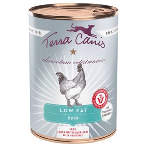 12x400g Terra Canis Alimentum Veterinarium Low Fat csirke nedves kutyaeledel