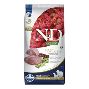 2x7kg Farmina N&D Quinoa Weight Management bárány & quinoa száraz kutyatáp