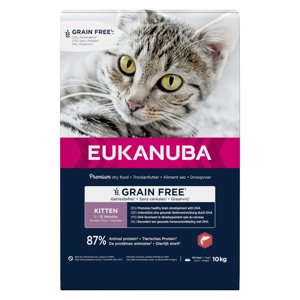 10kg  Eukanuba Kitten Grain Free lazac száraz macskatáp