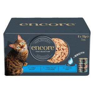 48x70g Encore Vegyes csomag halváltozatokkal (3 fajtával) konzerv nedves macskatáp