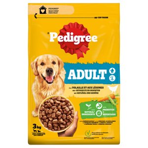 3kg Pedigree Adult szárnyas & zöldség száraz kutyatáp