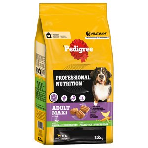 12kg Pedigree Professional Nutrition Adult Maxi >25 kg szárnyas & zöldség száraz kutyatáp