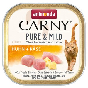 32x100g animonda Carny Adult Pure & Mild csirke + sajt nedves macskatáp