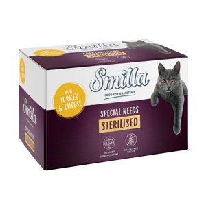 6x100g Smilla Sterilised pulyka & sajt nedves macskatáp akciósan