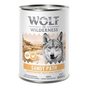 24x400g Wolf of Wilderness Sandy Path nedves kutyatáp 20+4 ingyen