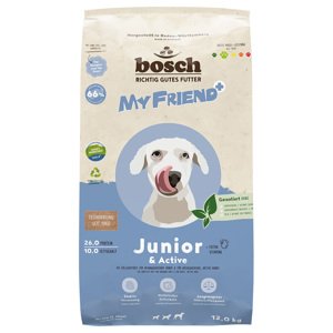 12kg My Friend+ Dog Junior & Active száraz kutyaeledel