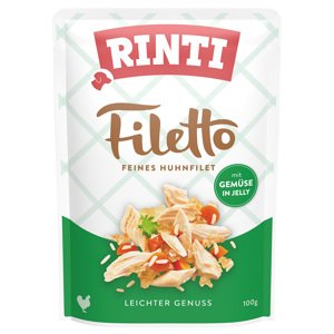 24x100g RINTI Filetto Pouch in Jelly kutyasnack - Csirke zöldséggel