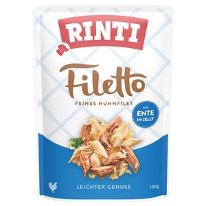 24x100g RINTI Filetto Pouch in Jelly kutyasnack - Csirke kacsával